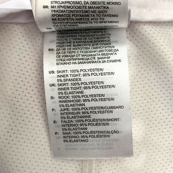 Adidas Skort Womens 12 White Tennis ClimaCool Pockets Gym Workout Athleisure - Picture 8 of 11